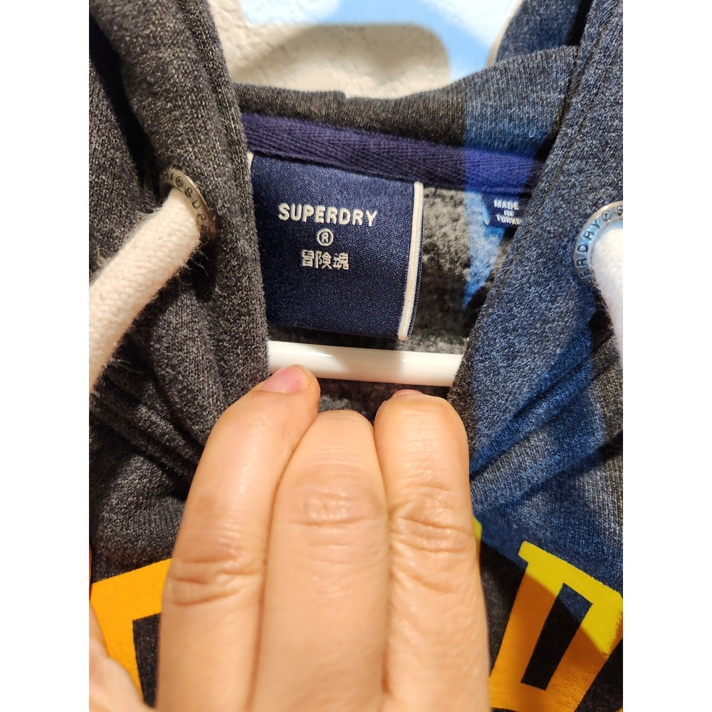 Superdry Track & Field 65 Hoodie Women's US 8 Gray‎ Pullover Sweatshirt - Picture 7 of 12